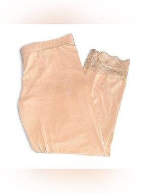 Bozzolo Lace Trim Slip Shorts - Beige